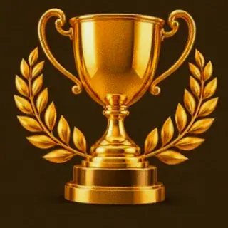 Gold trophy cup — Lucky Vibe